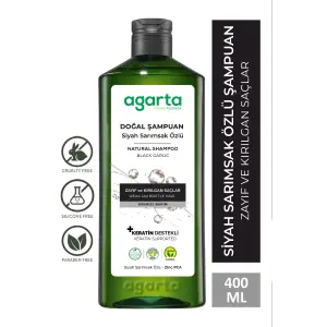 Agarta Doğal Saç Dökülmesine Karşı  Siyah Sarımsaklı Şampuan 400 ml