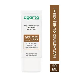 Agarta Matlaştırıcı Parlama Karşıtı 50 Ml Spf+50 Güneş Kremi