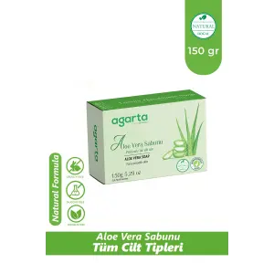 Agarta Onarıcı Etkili %50 Aloe Vera Özlü Doğal Katı Sabun 150 gr