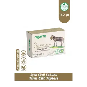 Agarta Parlak Ve Pürüzsüz Ciltler Için Doğal El Yapımı Eşek Sütü Sabunu 150 gr