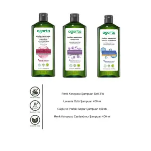 Agarta Renk Koruyucu Şampuan Seti 3’lü 400 ml ProVitamin B5 Keratin Vegan