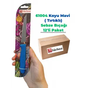 Sürbisa 61004 Sebze Bıçağı Koyu Mavi Lz 1 Koli (12 adet Tırtıklı )