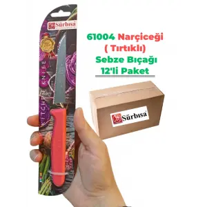 Sürbisa 61004 Sebze Bıçağı Narçiceği Lz1 Koli (12 adet Tırtıklı )