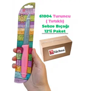 Sürbisa 61004 Sebze Bıçağı Pembe Lz1 Koli (12 adet Tırtıklı )