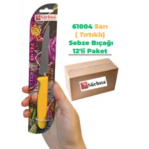 Sürbisa 61004 Sebze Bıçağı Sarı Lz1 Koli (12 adet Tırtıklı )