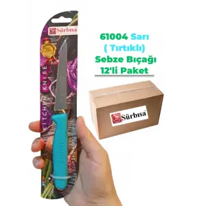 Sürbisa 61004 Sebze Bıçağı Turkuaz Lz1 Koli (12 adet Tırtıklı )