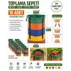 10 Adet Kalın Plastik Toplama Sepeti Meyve Sebze Zeytin Fındık Hasat Sepeti Renkli