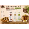 Melwiss Chocolate 3’lü Tatlı Sos Seti Sütlü Beyaz Antep Fıstıklı 330 Gr x 3 Waffle Krep Pankek Sosu