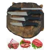 Handmade Sürmene Kasap Kurban Serisi Bıçak Seti Et Sebze Yüzme Sıyırma 3lü + Solingen 8 Bileyici