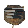 Handmade Sürmene Kasap Kurban Serisi Bıçak Seti Et Sebze Yüzme Sıyırma 3lü + Solingen 8 Bileyici