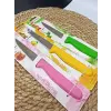 Sürbisa 3lü Set 61004 Sebze Bıçağı Pembe Sarı Yeşil