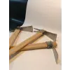 Sürmene Makas Çeliği 3lü Set Paltalı, Düz, Çatallı Kazma Seti Bahçe Tarla Hobi 45cm Profesyonel