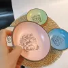 Keramika Rainbow Motto Halka Sosluk / Çerezlik 13 Cm 6 Adet