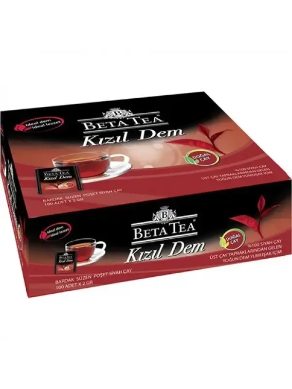 Beta Kızıl Dem Türk Çayı Bardak Poşet 100 Adet