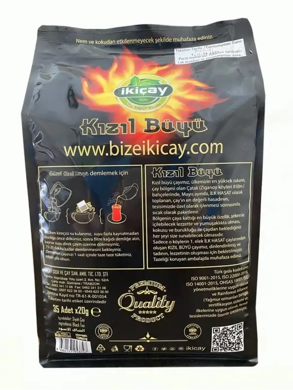 İkiçay Demlik Poşet Kızıl Büyü 700Gr