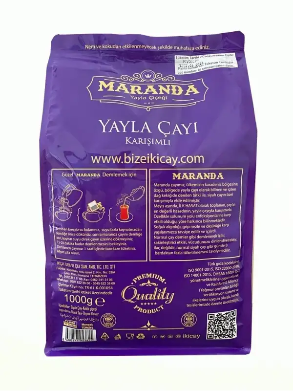 İkiçay Kilitli Ambalaj Maranda 1000gr