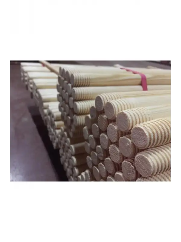 1. Sınıf A Kalite Ithal Fırınlı Çam Vidalı Fırça Süpürge Sapı 150 Cm - 30 Adet, 1 Bağ
