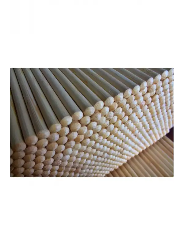 1. Sınıf A Kalite Ithal Fırınlı Çam Vidalı Fırça Süpürge Sapı 150 Cm - 30 Adet, 1 Bağ