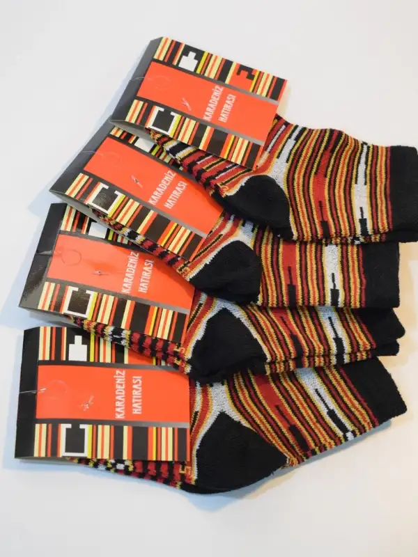 12’li Yöresel Çocuk Patik Keşan Çorap  Karadeniz Çorabı