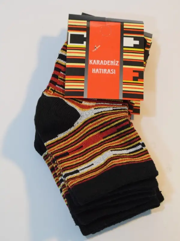 12’li Yöresel Çocuk Patik Keşan Çorap  Karadeniz Çorabı
