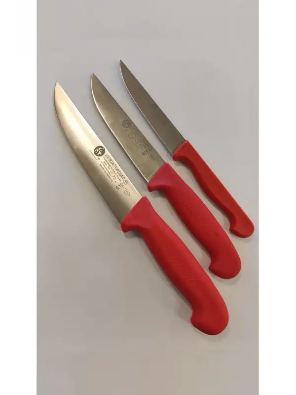 Sürdövbisa 3lü Kırmızı Mutfak Seti Plastik Sap