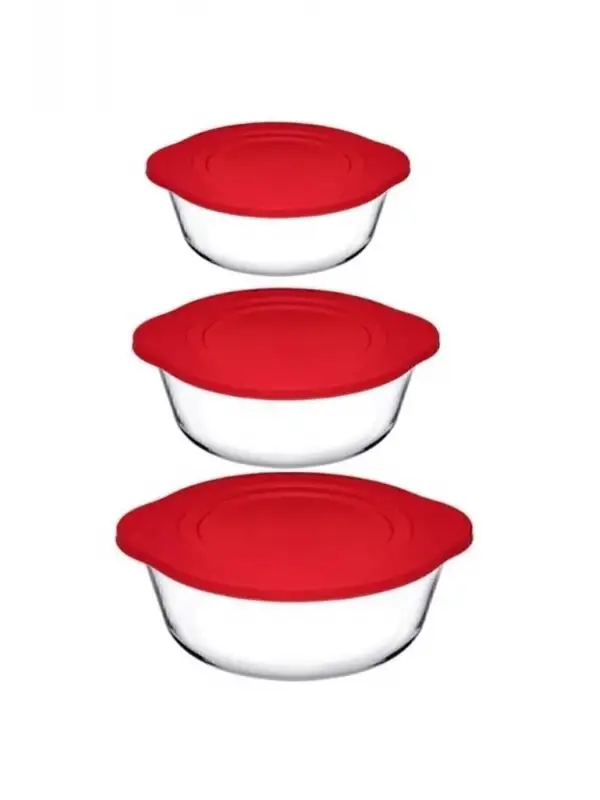 3lü Plastik Kapaklı Borcam Saklama Kabı