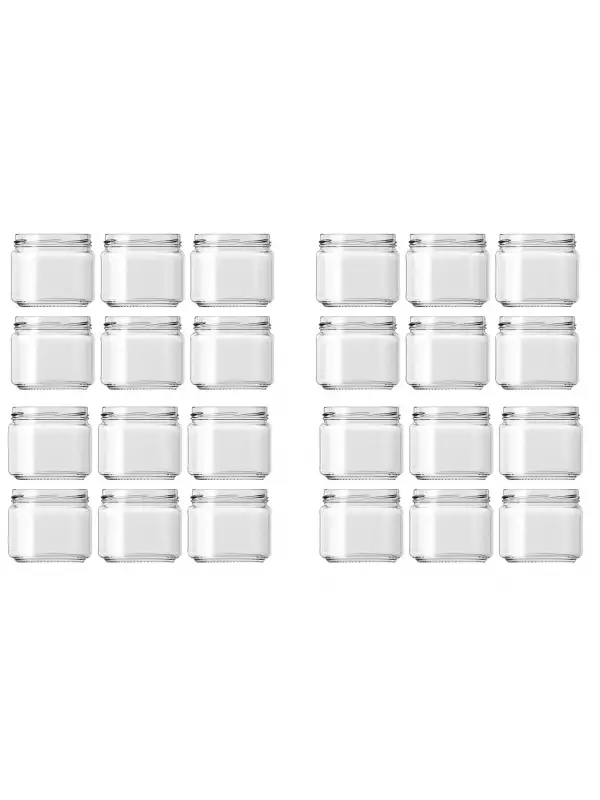 300 Cc Cam Magnolia Kavanozu Kapaklı 24 adet