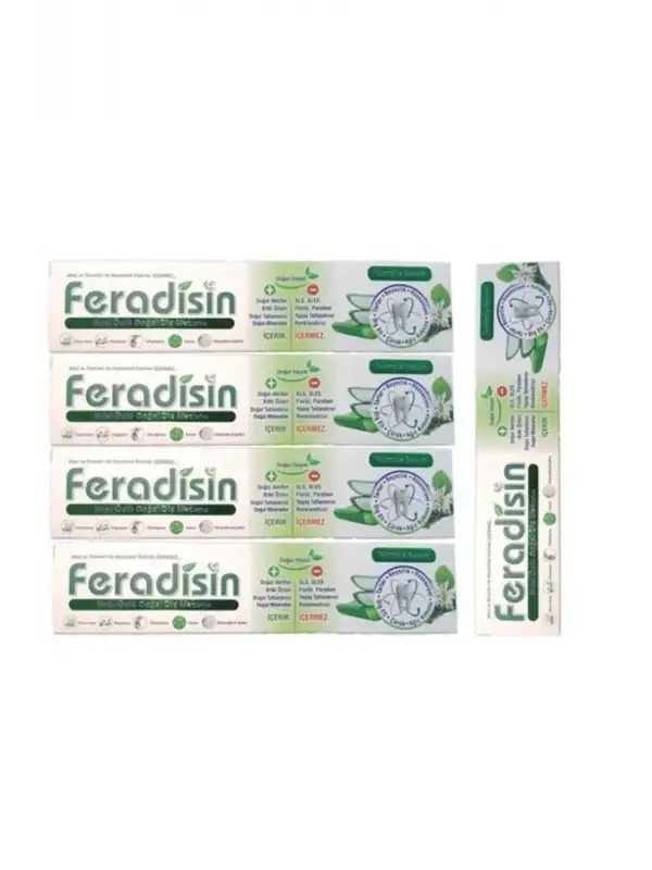 Diş Macunu Aloe Vera Özlü 5 Li Set