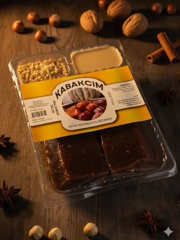 Kabak Tatlısı 500g Tahinli Fındıklı Doğal Katkısız Şeker Pancarından