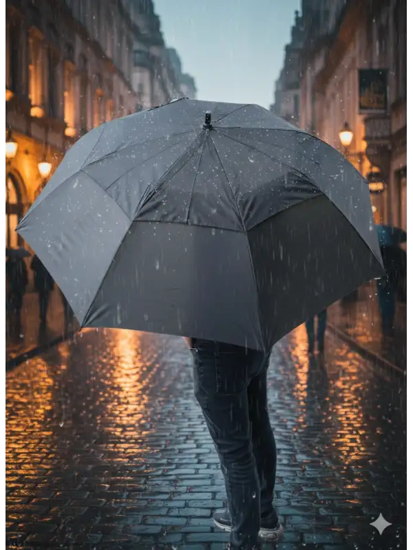 Protokol Büyük Boy Karbon Fiber Baston Şemsiye 150 cm Çap