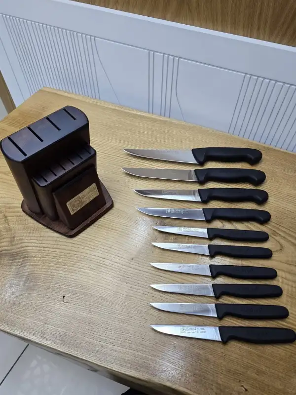 Sürbisa 10 Parça Profesyonel Mutfak Bıçak Seti - Paslanmaz Çelik Şef Bıçağı ve Standlı Set - Yerli Üretim Mutfak Takımı