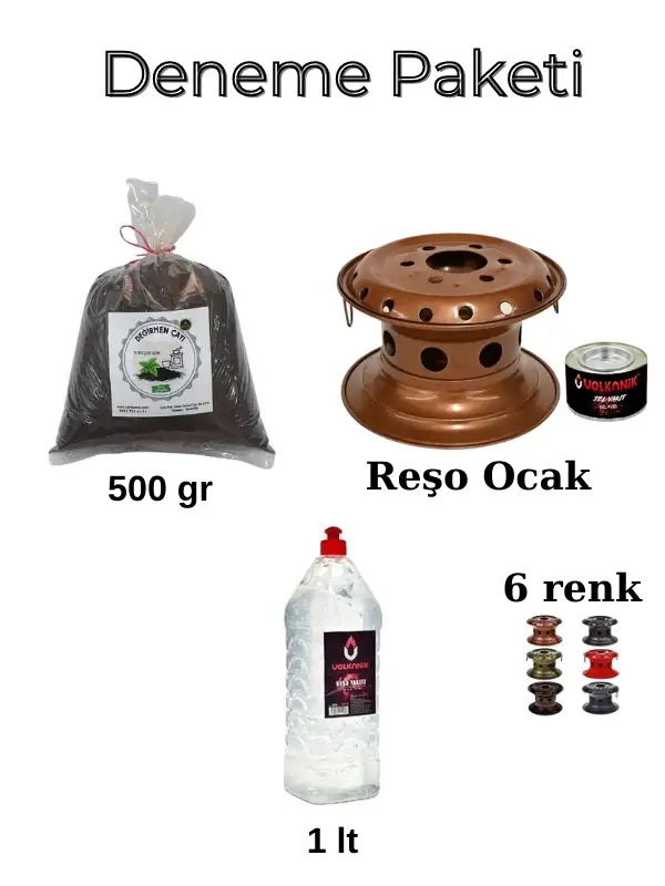 Osmanlı Kamp Ocağı Avantaj Paketi - Reşo Ocak + Yakıt + 500g Çay