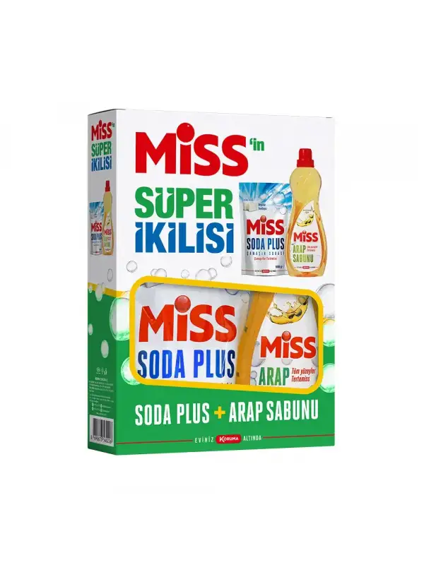 Soda Plus + Arap Sabunu & Peros Pratik 26’lı Çamaşır Kapsülü Temizlik Seti Siyahlar Renkliler Beyazlar