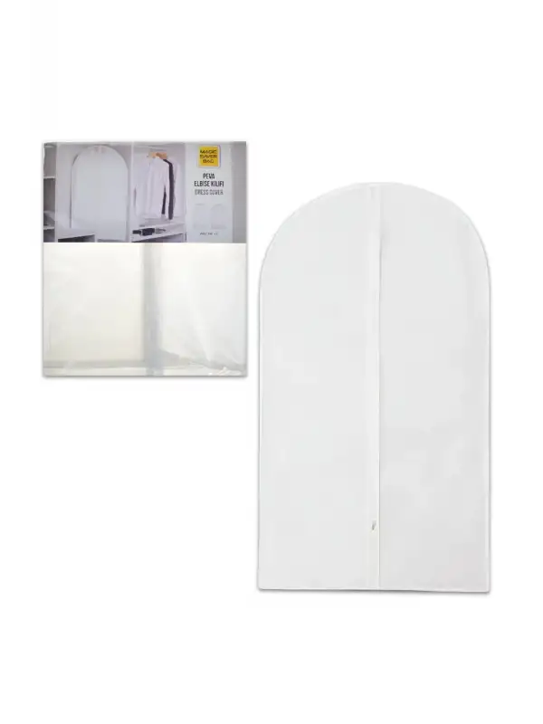 Abiye Elbise Kılıfı 60x100cm Siyah - Beyaz Su Geçirmez Dress Cover