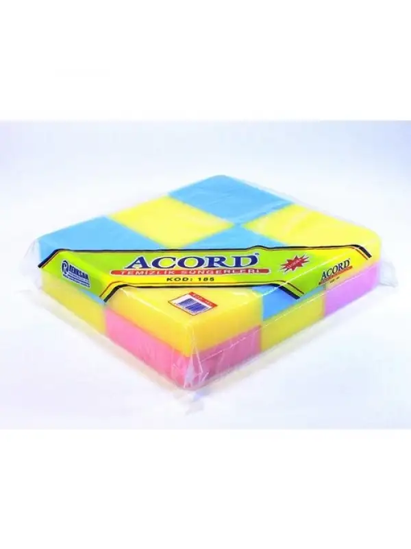 Acord Temizlik Süngeri Renkli 12 Li