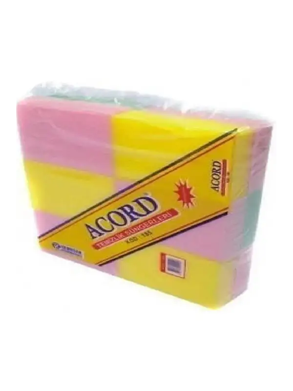 Acord Temizlik Süngeri Renkli 12 Li
