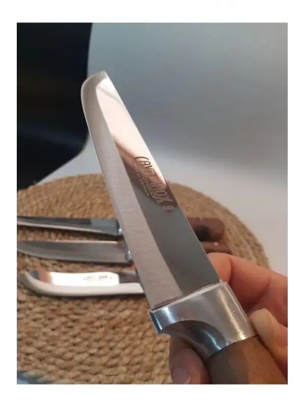 Ahşap Bıçak Seti Et Sebze Yüzme Sıyırma 4 Lü Mutfak Bıçağı Bileme Hediye