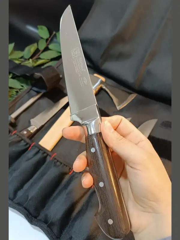 Ahşap El Yapımı Kılıflı Sürmene Et, Ekmek, Sebze, Mutfak, Kurban Palta Bıçakları Seti Hadnmade