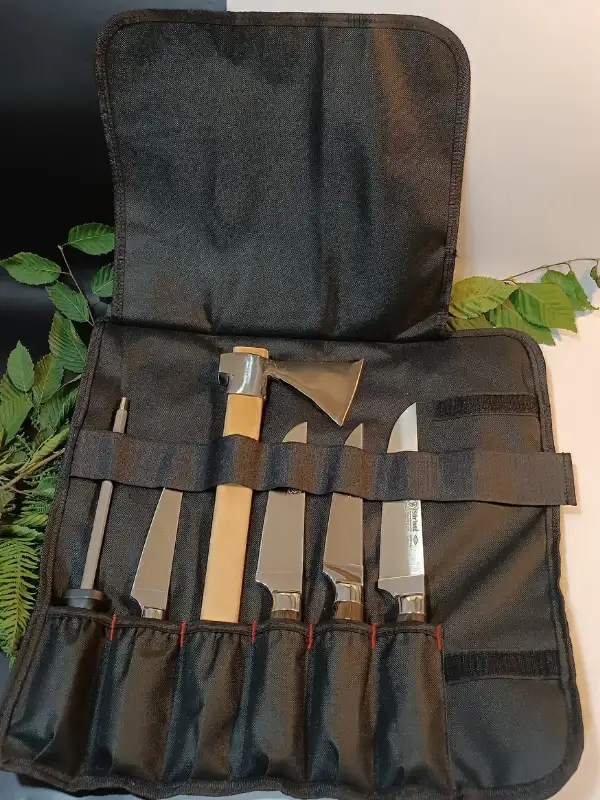 Ahşap El Yapımı Kılıflı Sürmene Et, Ekmek, Sebze, Mutfak, Kurban Palta Bıçakları Seti Hadnmade