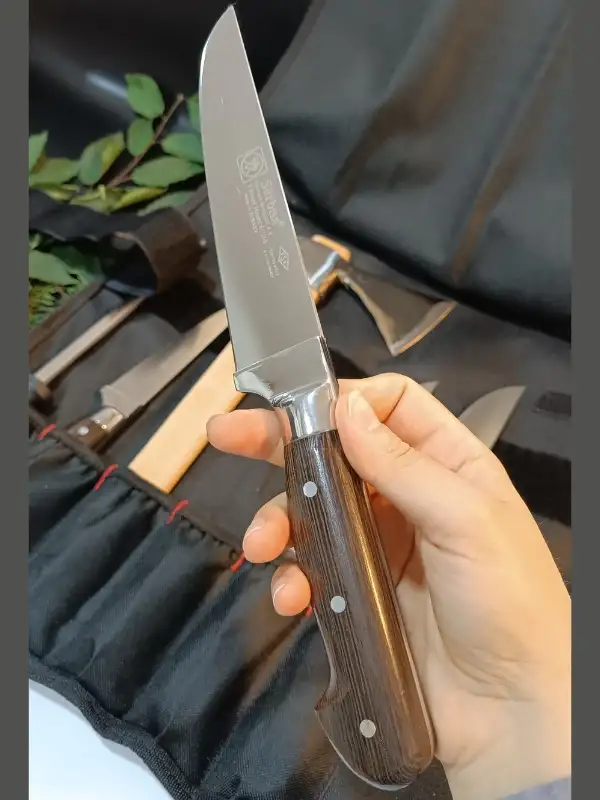 Ahşap El Yapımı Kılıflı Sürmene Et, Ekmek, Sebze, Mutfak, Kurban Palta Bıçakları Seti Hadnmade