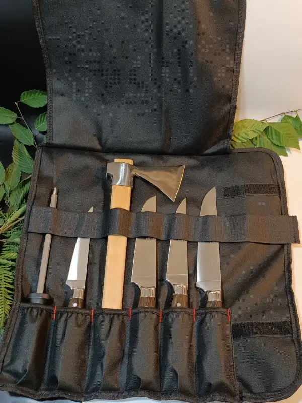 Ahşap El Yapımı Kılıflı Sürmene Et, Ekmek, Sebze, Mutfak, Kurban Palta Bıçakları Seti Hadnmade