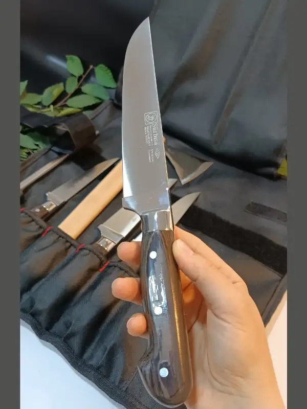 Ahşap El Yapımı Kılıflı Sürmene Et, Ekmek, Sebze, Mutfak, Kurban Palta Bıçakları Seti Hadnmade