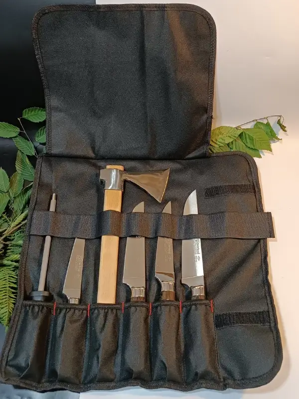 Ahşap El Yapımı Kılıflı Sürmene Et, Ekmek, Sebze, Mutfak, Kurban Palta Bıçakları Seti Hadnmade