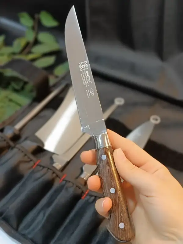 Ahşap El Yapımı Kılıflı Sürmene Şef Bıçakları Seti Et, Ekmek, Sebze, Mutfak, Kurban Şeflik Seti Hadnmade