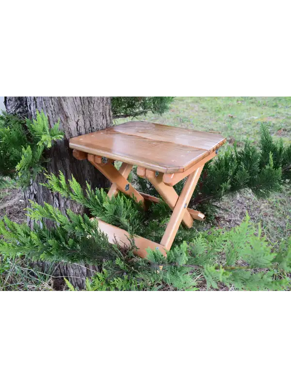 Ahşap Katlanır Tabure 1 Adet 230 kg Dengeli Yük