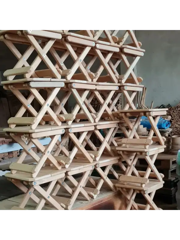 Ahşap Katlanır Tabure 1 Adet 230 kg Dengeli Yük