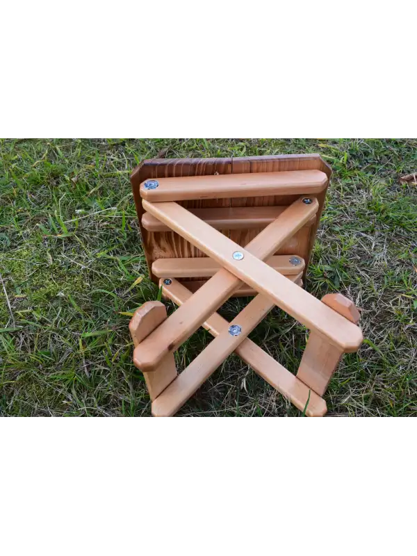 Ahşap Katlanır Tabure 1 Adet 230 kg Dengeli Yük