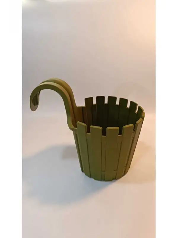 Akasya Balkon Saksı Tekli kolay Askı 30 Y.Yeşil  1,5 Lt Denge Aparatlı