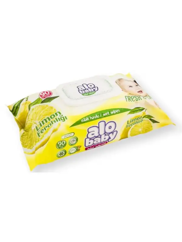 Alobaby 90 Lı Islak Mendil Limon