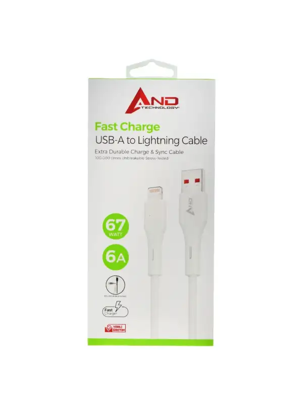 And 67 Watt 6a Hızlı Lightning Usb Kablo And-a620